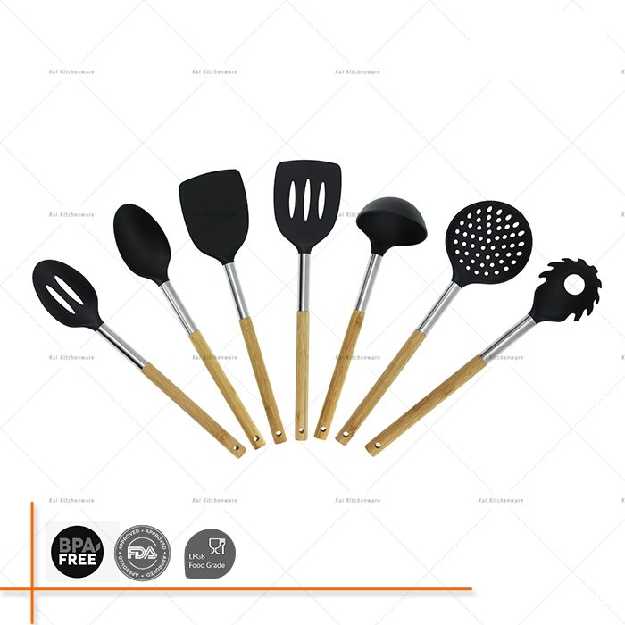 D00010 - Nylon Kitchen Utensil Set with Bamboo Handle | Kai Kitchenlife