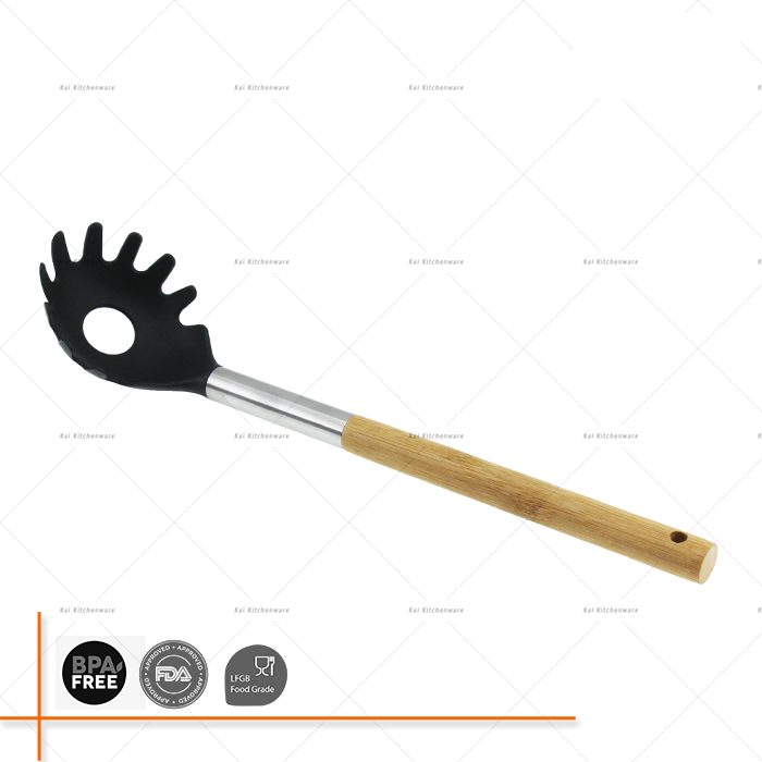 D00016 - Nylon Spaghetti Spoon with Bamboo Handle | Kai Kitchenlife