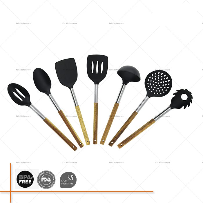 D00018 - Nylon Kitchen Utensil Set with Acacia Wood Handle | Kai Kitchenlife