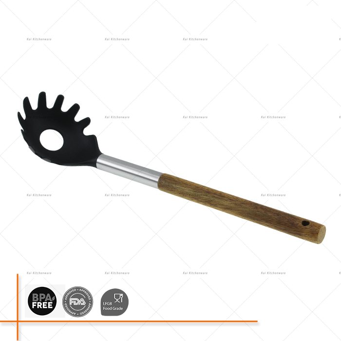 D00020 - Nylon Spaghetti Spoon with Acacia Wood Handle | Kai Kitchenlife