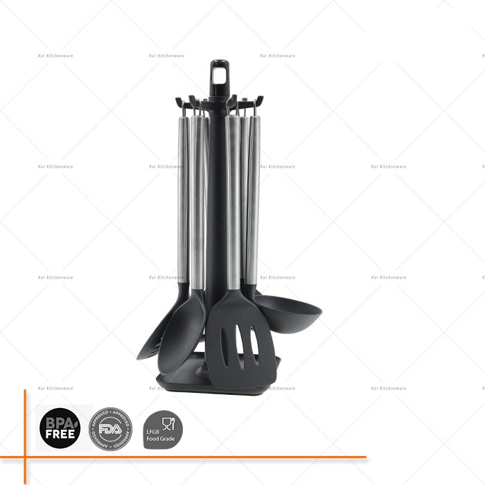 D00058 - 7pc Cooking Utensils with Rotating Stand | Kai Kitchenlife