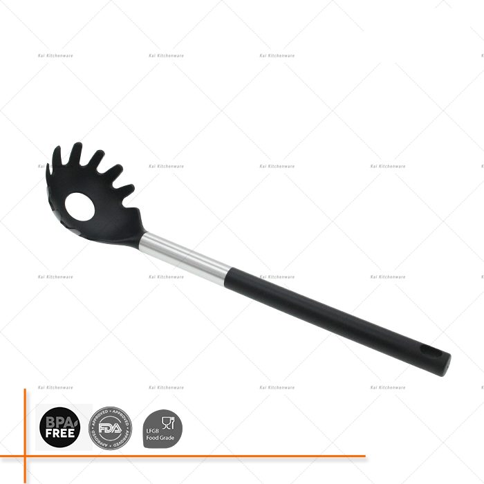 D00074 - Nylon Spaghetti Spoon with Black Handle | Kai Kitchenlife