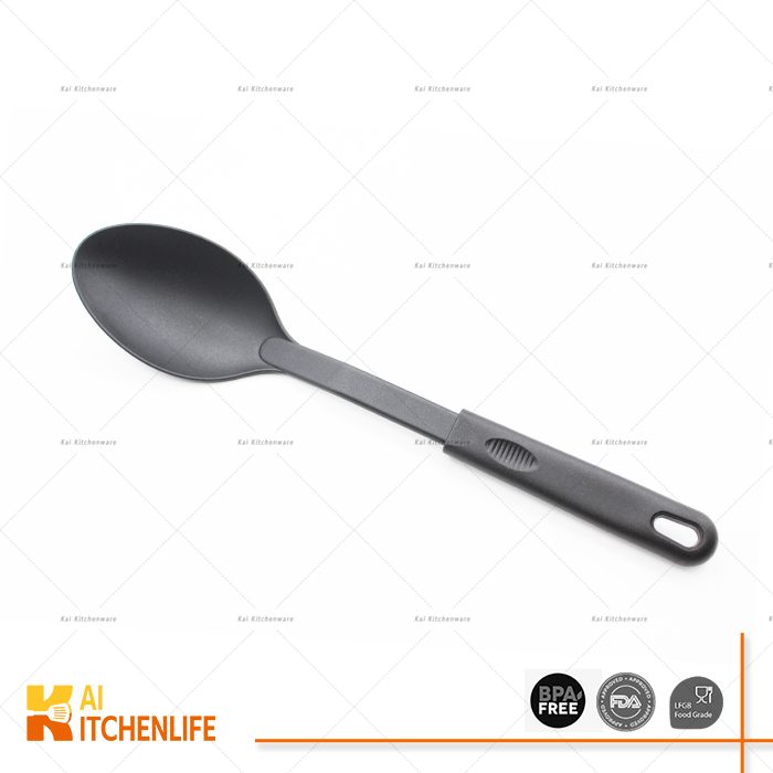 D00107 - Nylon Cooking Spoon,Black | Kai Kitchenlife
