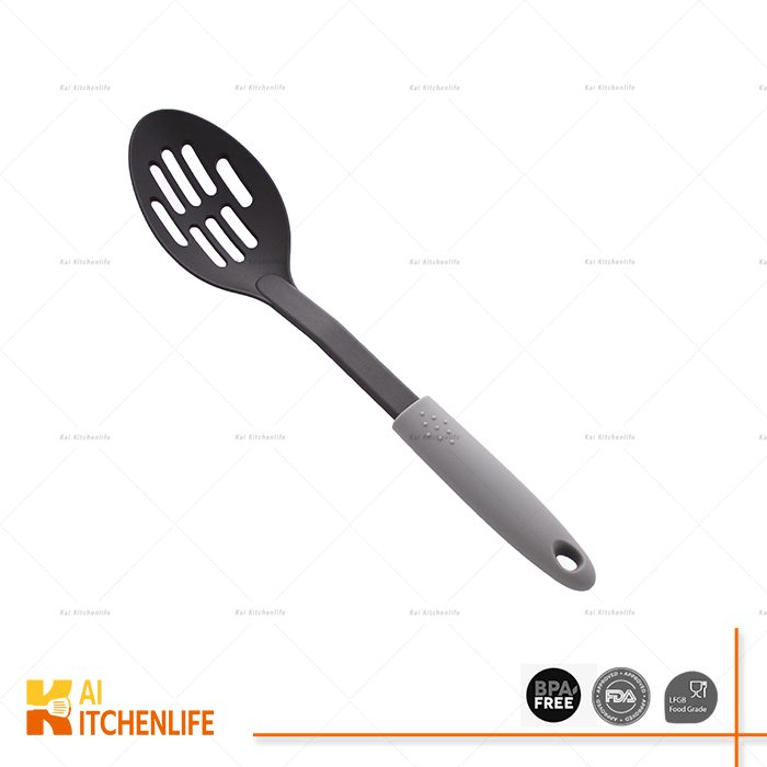 D00128 - Nylon Slotted Spoon with Plastic Handle | Kai Kitchenlife