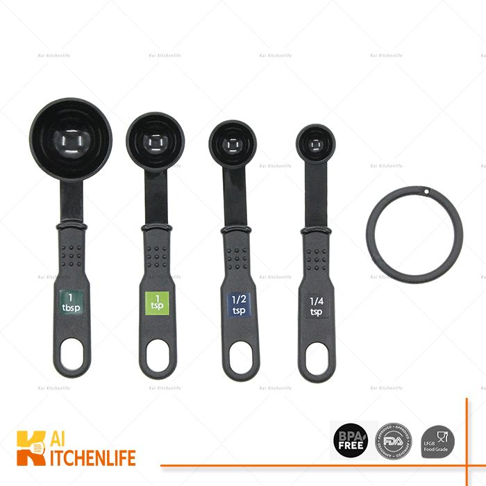 D00143 - Measuring Spoon Set with Colorful Print | Kai Kitchenlife
