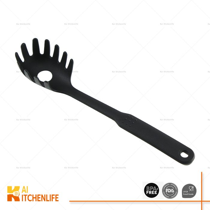 D00206 - Black Nylon Spaghetti Spoon | Kai Kitchenlife