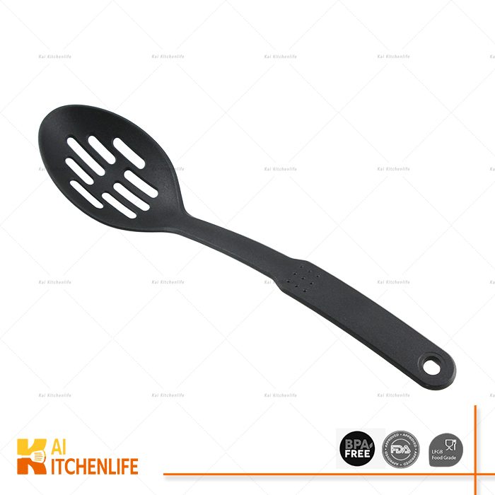 D00208 - Black Nylon Baking Slotted Spoons | Kai Kitchenlife