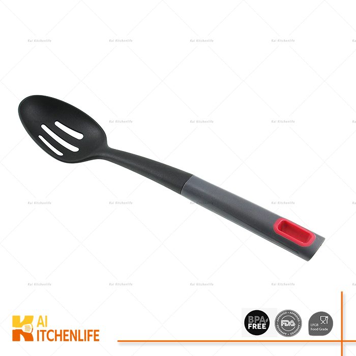 D00219 - Nylon Slotted Spoon with Colorful Handle | Kai Kitchenlife