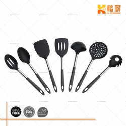 7pcs Nylon Kitchen Utensils Set, Heat Resistant Cooking Tools with PP Soft Grip Handles, Non-Stick Safe for Home & Restaurant